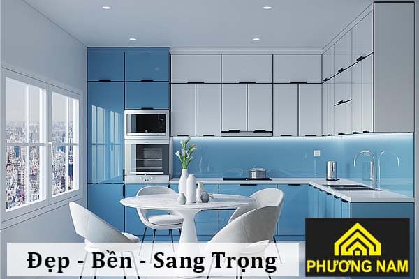 Tủ bếp inox cánh kính - 2